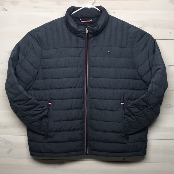 tommy jeans oversized tube quilted coat